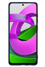 Nomfy Hoesje Geschikt voor Xiaomi Poco M4 Pro 5G Hoesje Siliconen Cover Case Met Screenprotector - Hoes Geschikt voor Xiaomi Poco M4 Pro 5G Hoes Back Case - Donkerblauw