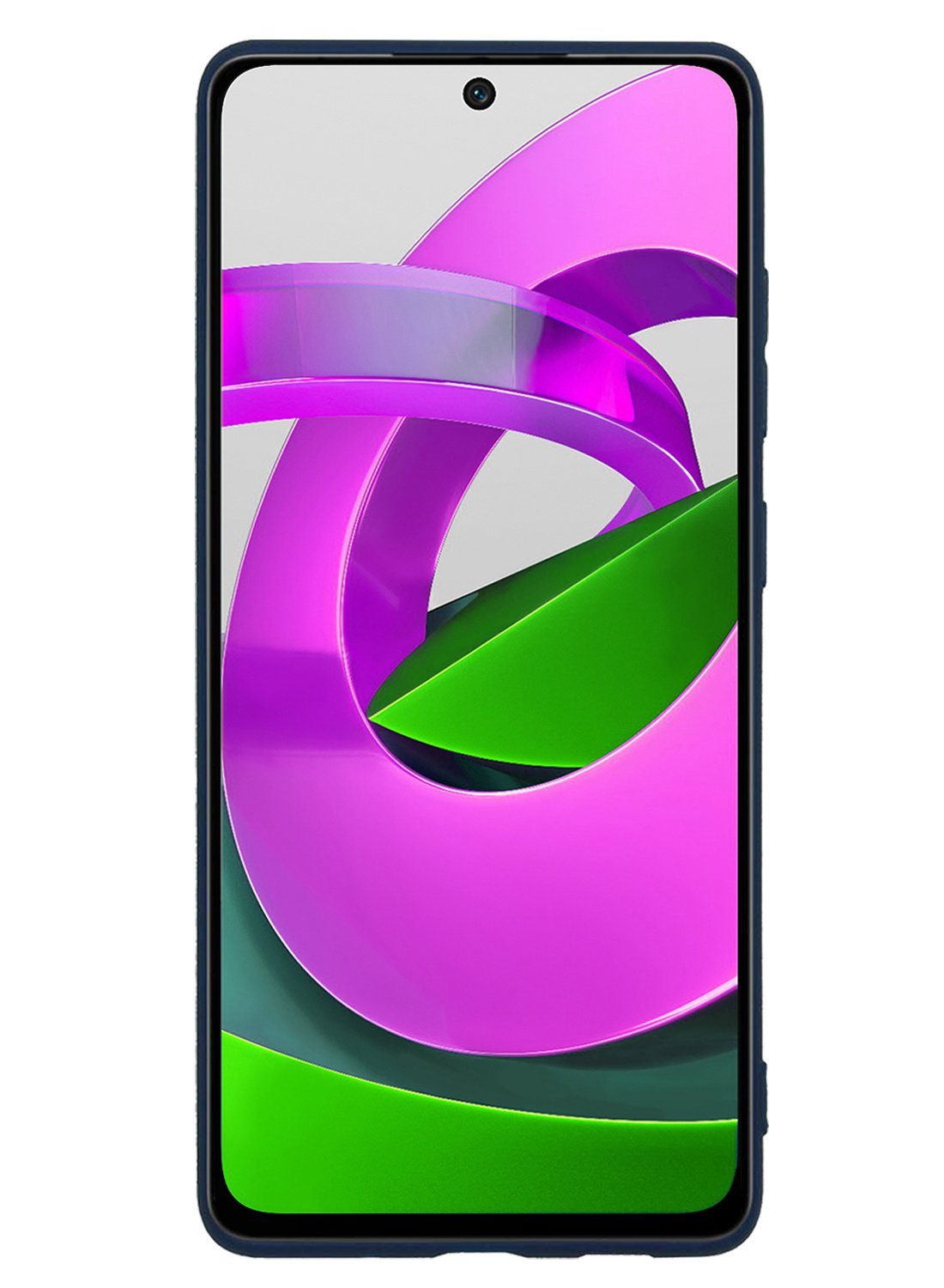 Nomfy Hoesje Geschikt voor Xiaomi Poco M4 Pro 5G Hoesje Siliconen Cover Case Met Screenprotector - Hoes Geschikt voor Xiaomi Poco M4 Pro 5G Hoes Back Case - Donkerblauw