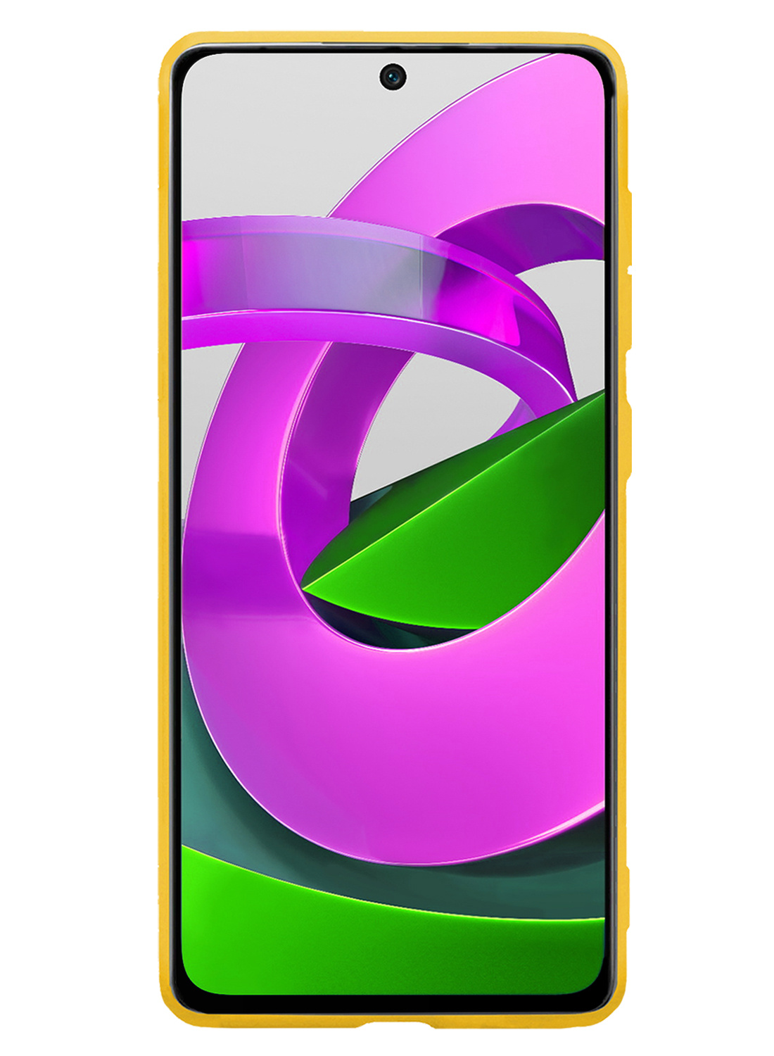 Nomfy Hoesje Geschikt voor Xiaomi Poco M4 Pro 5G Hoesje Siliconen Cover Case Met Screenprotector - Hoes Geschikt voor Xiaomi Poco M4 Pro 5G Hoes Back Case - Geel