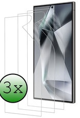 BASEY. Screenprotector Folie Geschikt voor Samsung S24 Ultra Screenprotector Bescherm Folie Soft TPU - Screenprotector Folie Geschikt voor Samsung Galaxy S24 Ultra Screen Protector Screen Cover - 3 Stuks