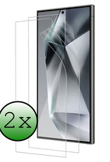 BASEY. Screenprotector Folie Geschikt voor Samsung S24 Ultra Screenprotector Bescherm Folie Soft TPU - Screenprotector Folie Geschikt voor Samsung Galaxy S24 Ultra Screen Protector Screen Cover - 2 Stuks