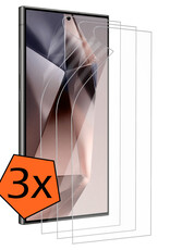 Nomfy Screenprotector Folie Geschikt voor Samsung S24 Ultra Screenprotector Bescherm Folie Screen Protector Folie Telefoon - 3 PACK