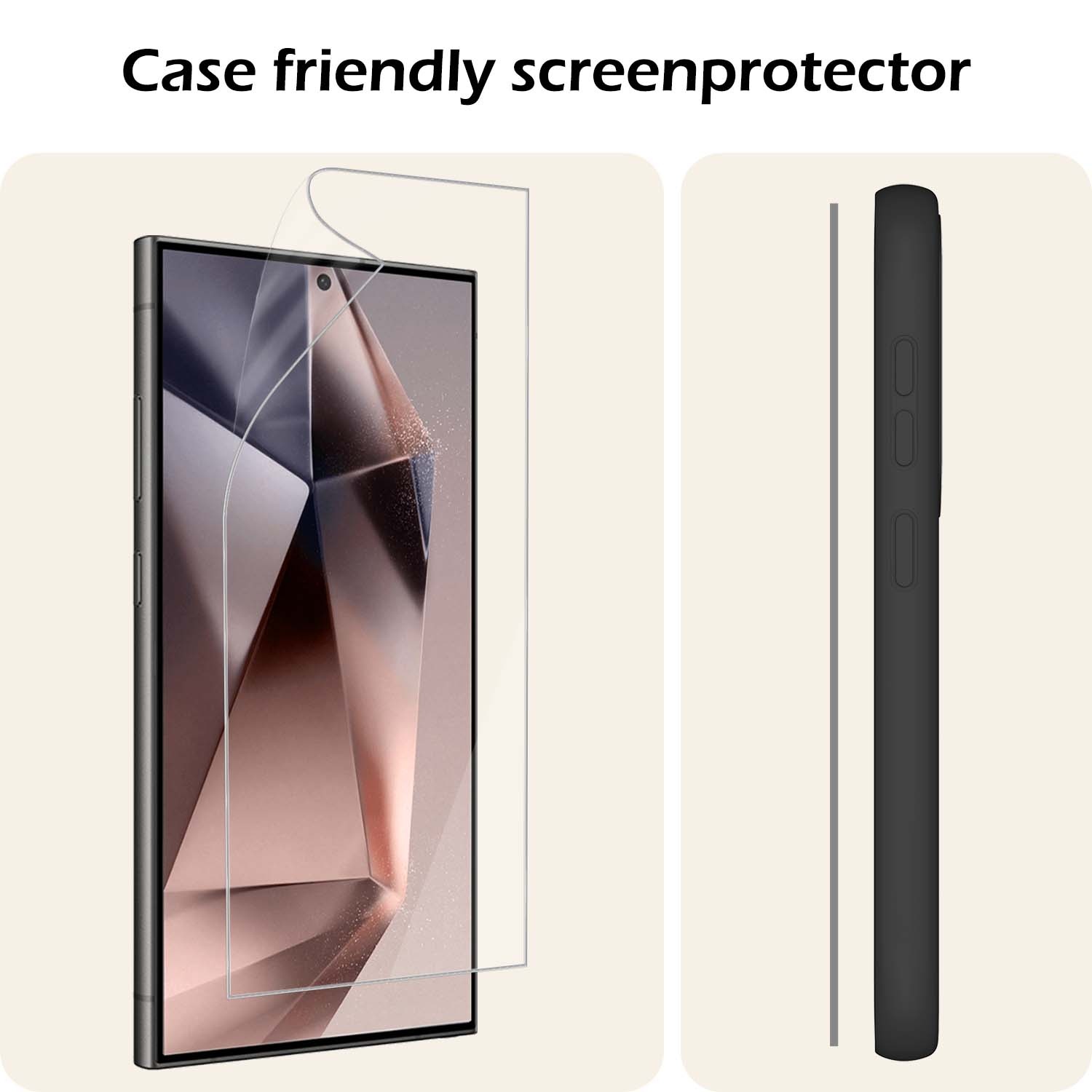 Nomfy Screenprotector Folie Geschikt voor Samsung S24 Ultra Screenprotector Bescherm Folie Screen Protector Folie Telefoon - 3 PACK