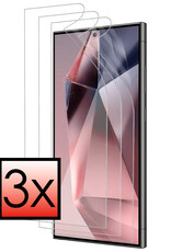 NoXx Screenprotector Folie Geschikt voor Samsung S24 Ultra Screenprotector Bescherm Folie - Screenprotector Folie Geschikt voor Samsung Galaxy S24 Ultra Screenprotector Telefoon Folie - 3x