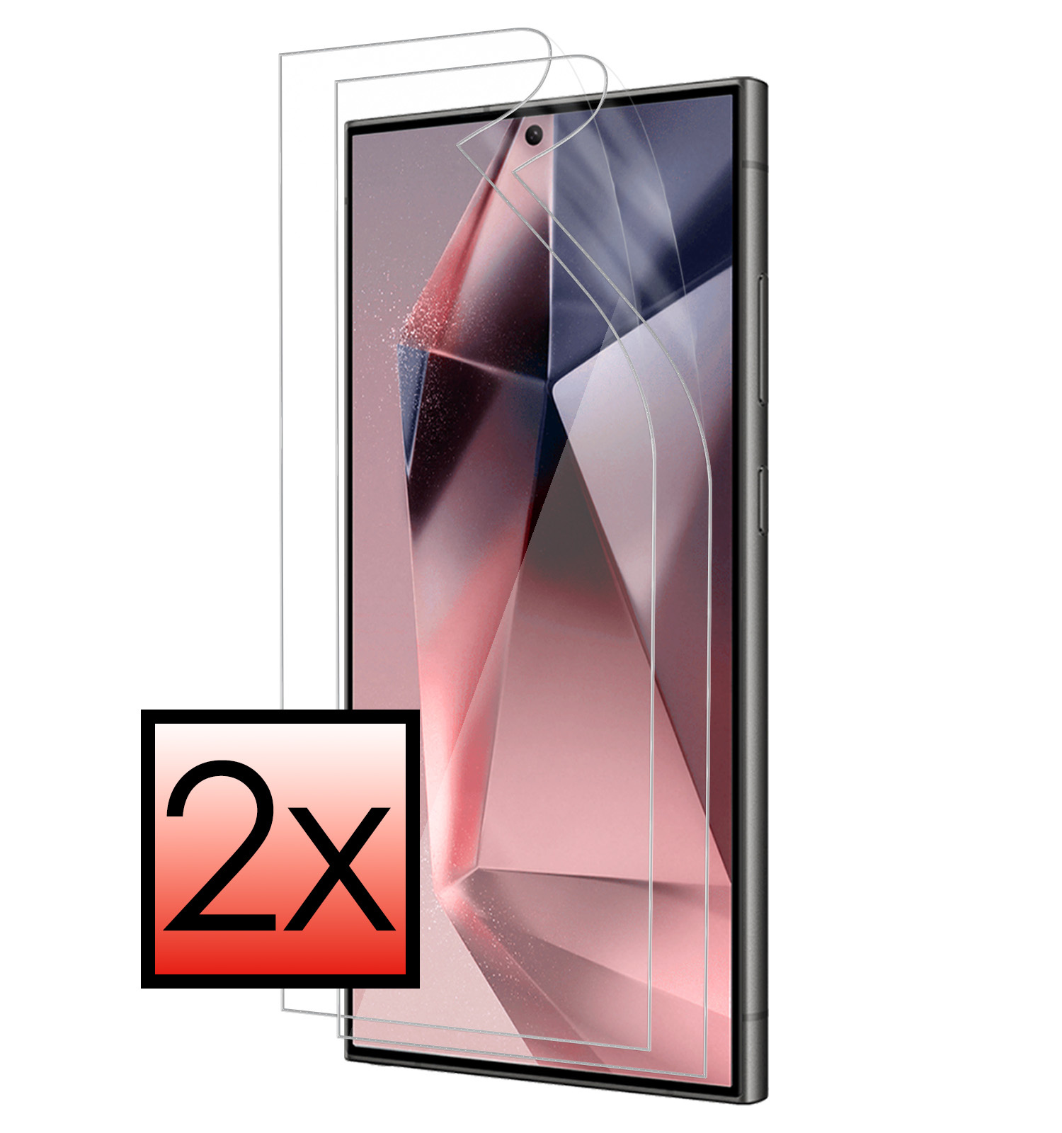 NoXx Screenprotector Folie Geschikt voor Samsung S24 Ultra Screenprotector Bescherm Folie - Screenprotector Folie Geschikt voor Samsung Galaxy S24 Ultra Screenprotector Telefoon Folie - 2x