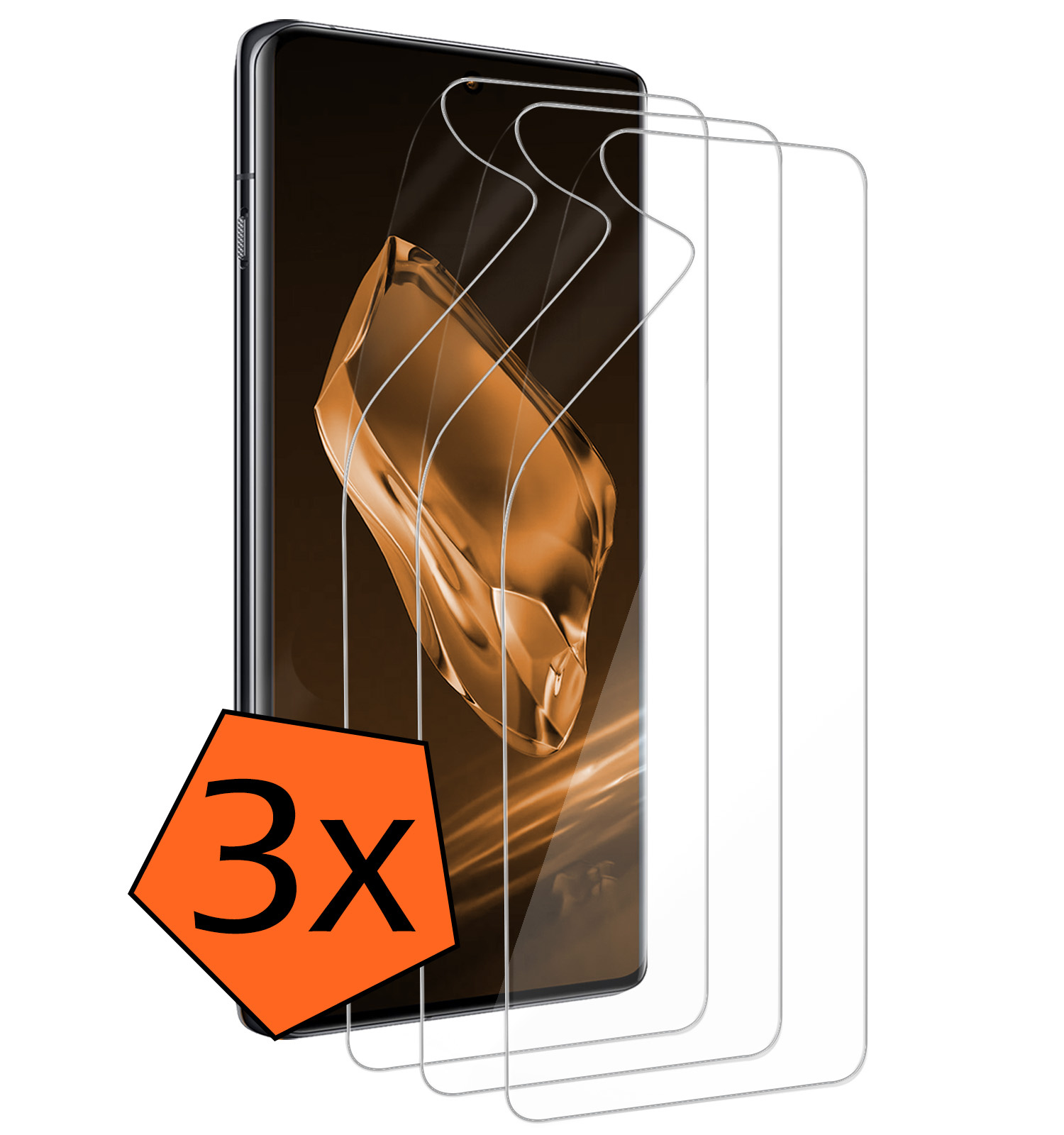 Nomfy Screenprotector Folie Geschikt voor OnePlus 12 Screenprotector Bescherm Folie Screen Protector Folie Telefoon - 3 PACK