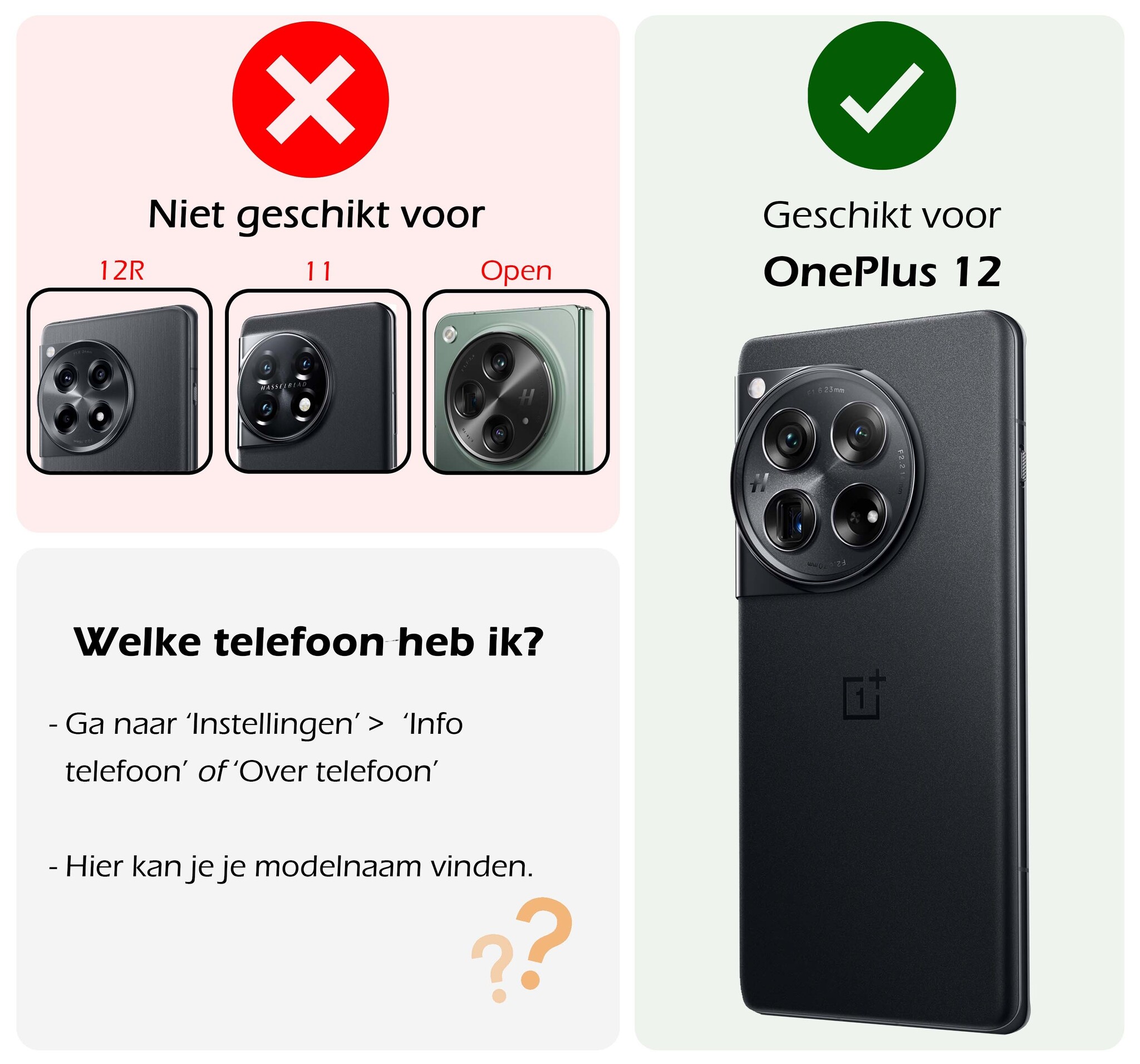 Nomfy Screenprotector Folie Geschikt voor OnePlus 12 Screenprotector Bescherm Folie Screen Protector Folie Telefoon - 2 PACK