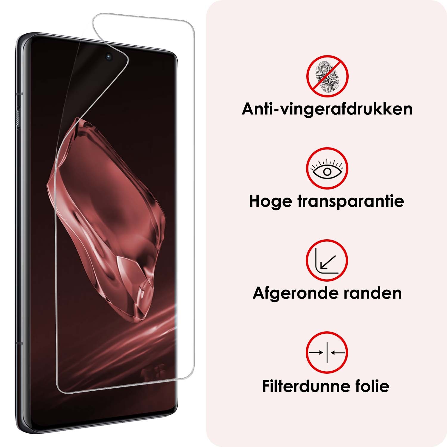 NoXx Screenprotector Folie Geschikt voor OnePlus 12R Screenprotector Bescherm Folie - Screenprotector Folie Geschikt voor OnePlus 12R Screenprotector Telefoon Folie - 3x