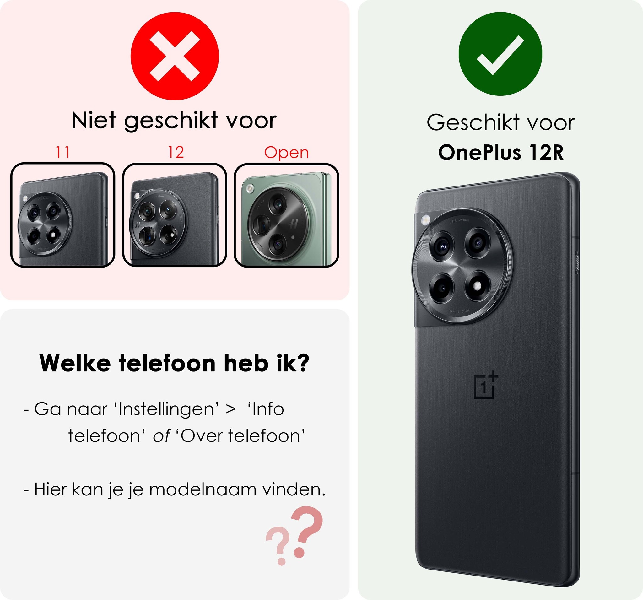 NoXx Screenprotector Folie Geschikt voor OnePlus 12R Screenprotector Bescherm Folie - Screenprotector Folie Geschikt voor OnePlus 12R Screenprotector Telefoon Folie - 3x