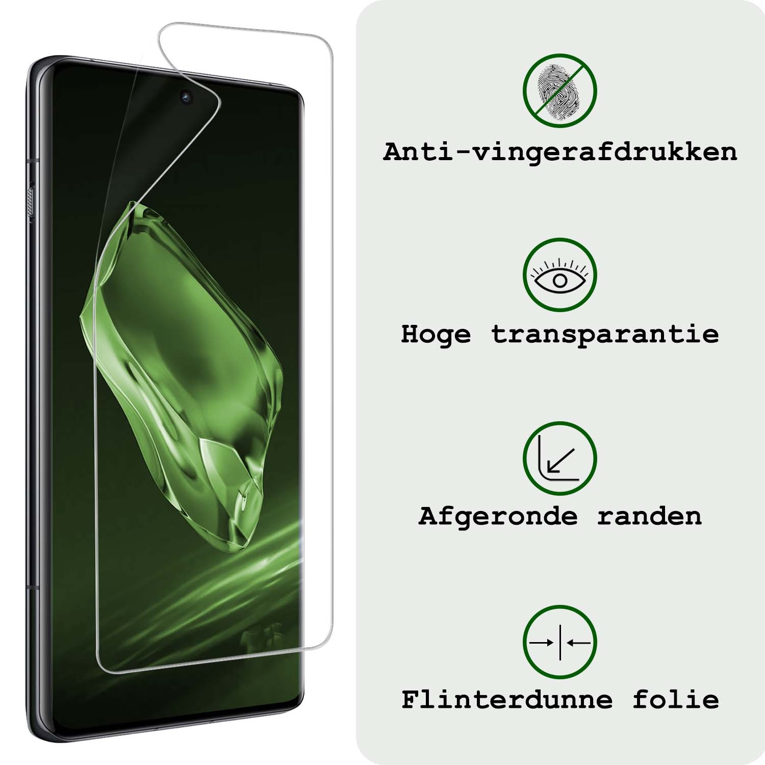 BASEY. Screenprotector Folie Geschikt voor OnePlus 12R Screenprotector Bescherm Folie Soft TPU - Screenprotector Folie Geschikt voor OnePlus 12R Screen Protector Screen Cover - 3 Stuks