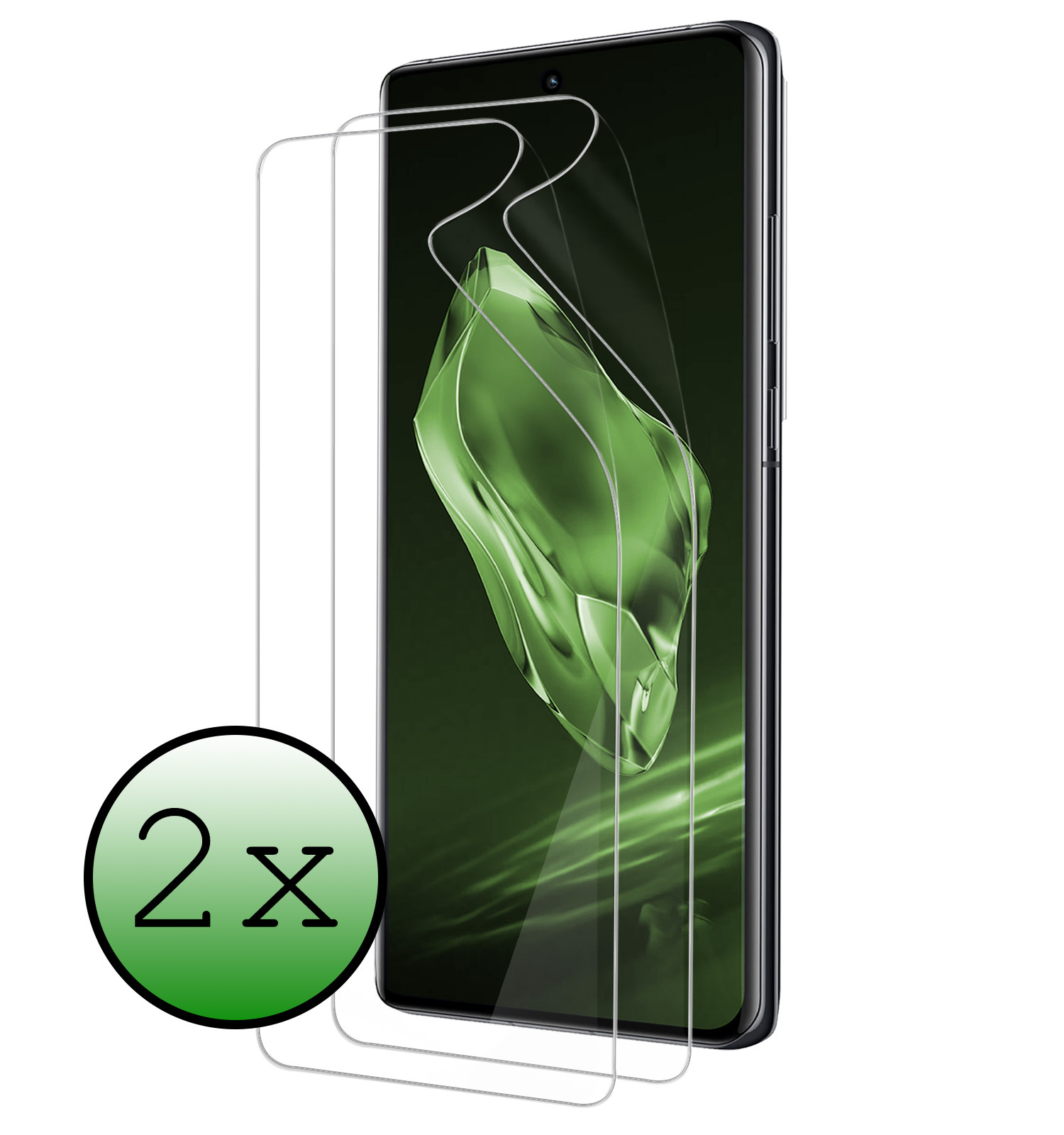 BASEY. Screenprotector Folie Geschikt voor OnePlus 12R Screenprotector Bescherm Folie Soft TPU - Screenprotector Folie Geschikt voor OnePlus 12R Screen Protector Screen Cover - 2 Stuks
