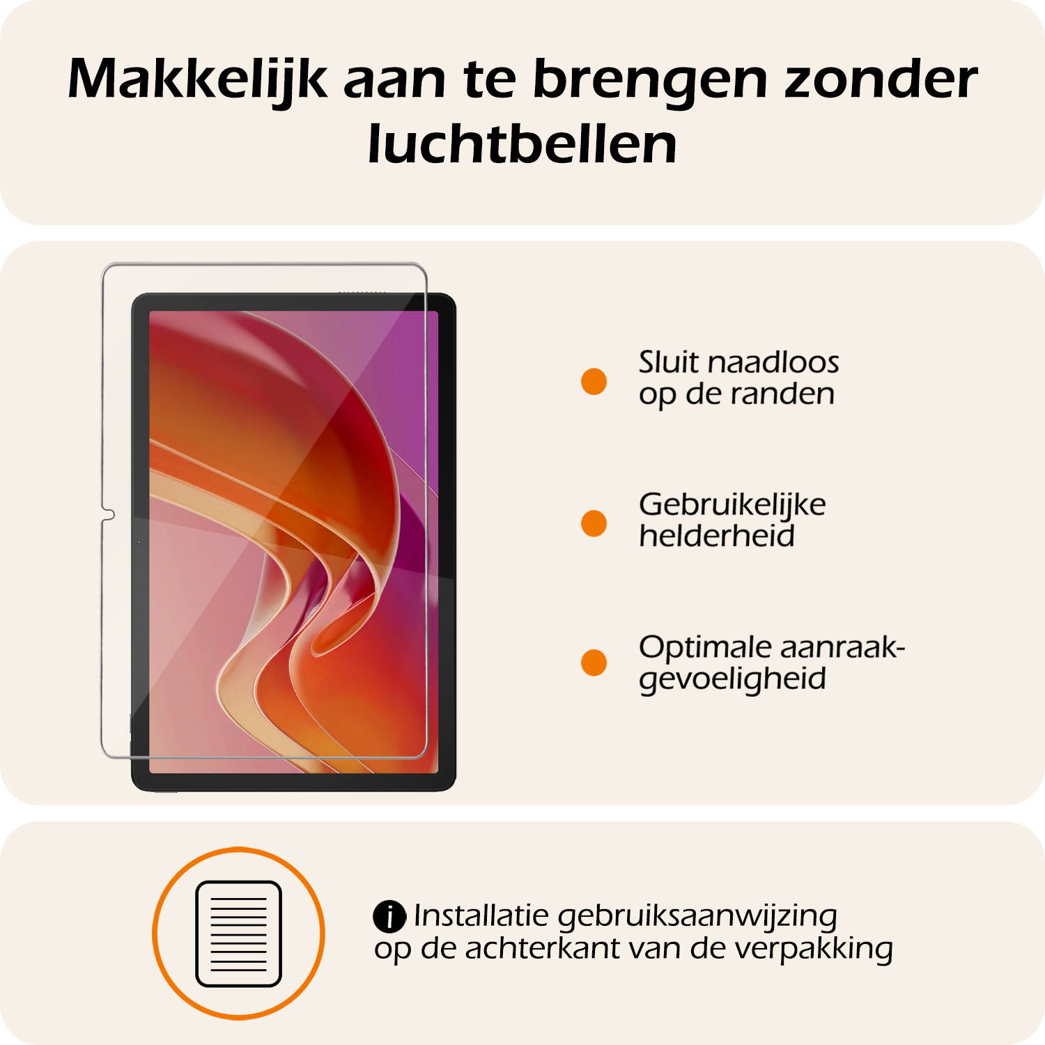 Nomfy Screenprotector Geschikt voor Lenovo Tab M11 Screenprotector Bescherm Glas - Screen Protector Geschikt voor Lenovo Tab M11 (11 inch) Screenprotector Tempered Glass - 2 PACK