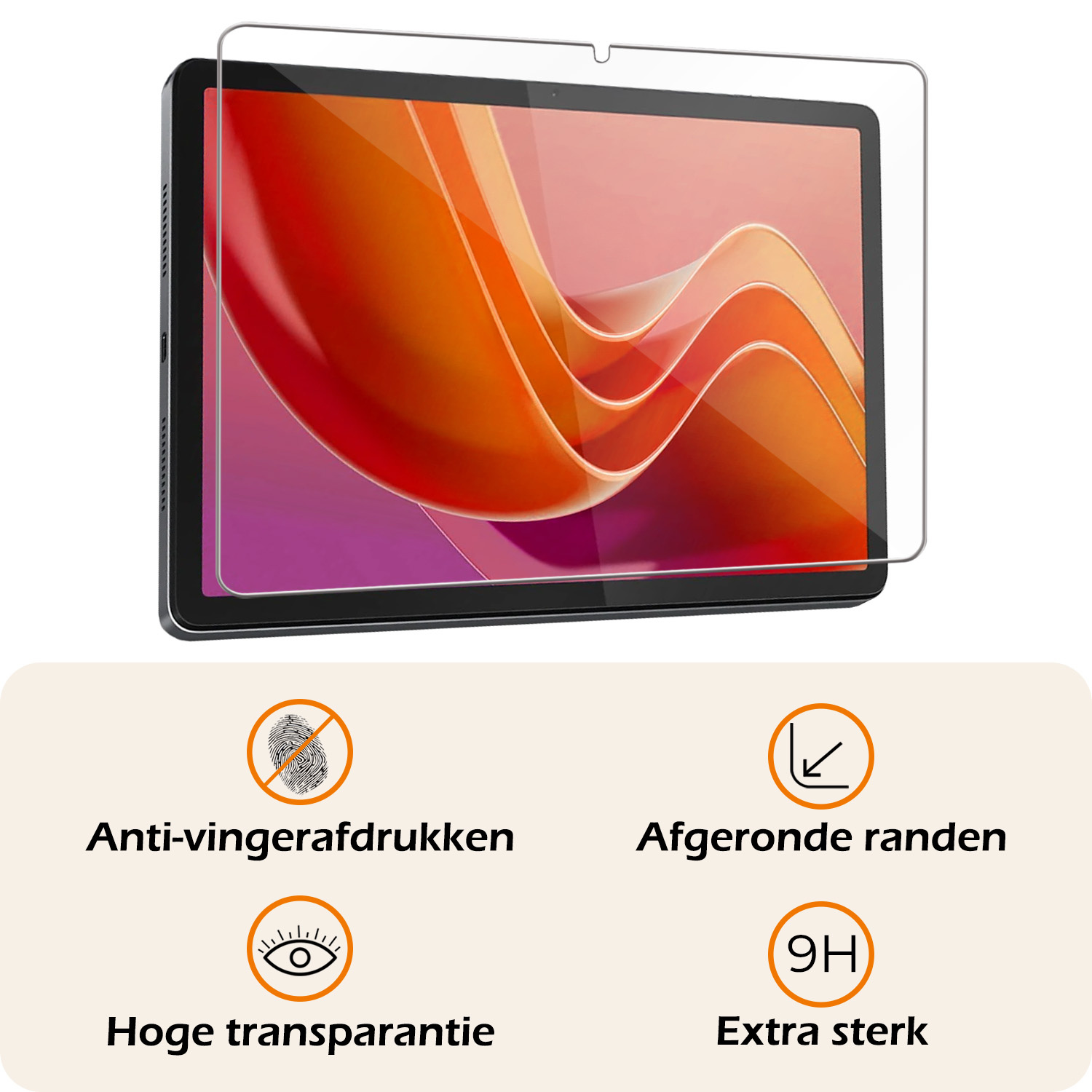 Nomfy Screenprotector Geschikt voor Lenovo Tab M11 Screenprotector Bescherm Glas - Screen Protector Geschikt voor Lenovo Tab M11 (11 inch) Screenprotector Tempered Glass - 3 PACK