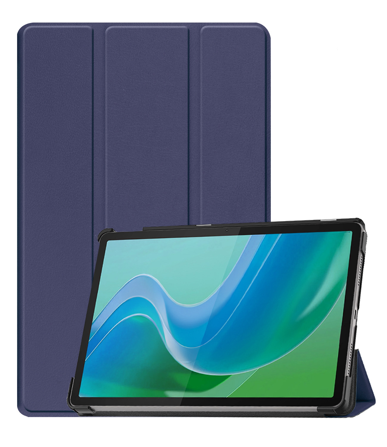BASEY. Hoesje Geschikt voor Lenovo Tab M11 Hoes Case Tablet Hoesje Tri-fold - Hoes Geschikt voor Lenovo Tab M11 (11 inch) Hoesje Hard Cover Bookcase Hoes - Donkerblauw