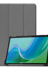 BASEY. Hoesje Geschikt voor Lenovo Tab M11 Hoes Case Tablet Hoesje Tri-fold - Hoes Geschikt voor Lenovo Tab M11 (11 inch) Hoesje Hard Cover Bookcase Hoes - Grijs