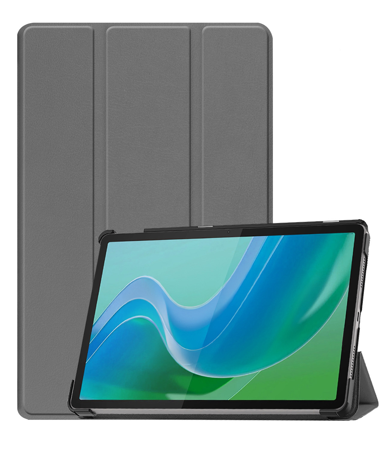 BASEY. Hoesje Geschikt voor Lenovo Tab M11 Hoes Case Tablet Hoesje Tri-fold - Hoes Geschikt voor Lenovo Tab M11 (11 inch) Hoesje Hard Cover Bookcase Hoes - Grijs