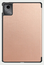 BASEY. Hoesje Geschikt voor Lenovo Tab M11 Hoes Case Tablet Hoesje Tri-fold - Hoes Geschikt voor Lenovo Tab M11 (11 inch) Hoesje Hard Cover Bookcase Hoes - Rosé goud