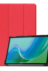 BASEY. Hoesje Geschikt voor Lenovo Tab M11 Hoes Case Tablet Hoesje Tri-fold - Hoes Geschikt voor Lenovo Tab M11 (11 inch) Hoesje Hard Cover Bookcase Hoes - Rood