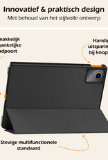Nomfy Hoes Geschikt voor Lenovo Tab M11 Hoes Tri-fold Tablet Hoesje Case Met Screenprotector - Hoesje Geschikt voor Lenovo Tab M11 (11 inch) Hoesje Hardcover Bookcase - Zwart