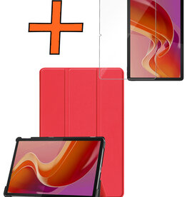 Nomfy Nomfy Lenovo Tab M11 Hoesje Met Screenprotector - Rood