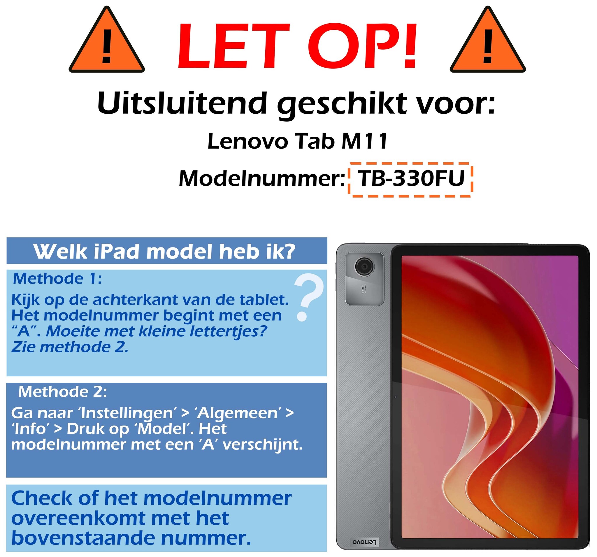 Nomfy Hoes Geschikt voor Lenovo Tab M11 Hoes Tri-fold Tablet Hoesje Case Met Screenprotector - Hoesje Geschikt voor Lenovo Tab M11 (11 inch) Hoesje Hardcover Bookcase - Rood
