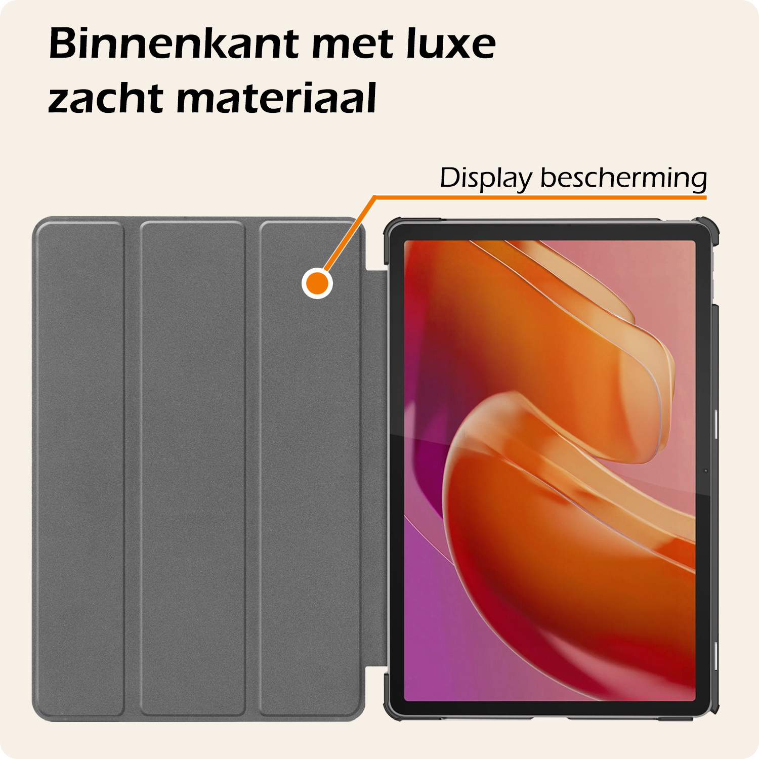 Nomfy Hoes Geschikt voor Lenovo Tab M11 Hoes Tri-fold Tablet Hoesje Case Met Screenprotector - Hoesje Geschikt voor Lenovo Tab M11 (11 inch) Hoesje Hardcover Bookcase - Rood
