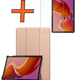 Nomfy Nomfy Lenovo Tab M11 Hoesje Met Screenprotector - Rose Goud