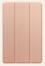 Nomfy Hoes Geschikt voor Lenovo Tab M11 Hoes Tri-fold Tablet Hoesje Case Met Screenprotector - Hoesje Geschikt voor Lenovo Tab M11 (11 inch) Hoesje Hardcover Bookcase - Rosé goud