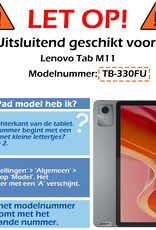 Nomfy Hoes Geschikt voor Lenovo Tab M11 Hoes Tri-fold Tablet Hoesje Case Met Screenprotector - Hoesje Geschikt voor Lenovo Tab M11 (11 inch) Hoesje Hardcover Bookcase - Donkergroen