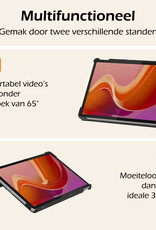 Nomfy Hoes Geschikt voor Lenovo Tab M11 Hoes Tri-fold Tablet Hoesje Case Met Screenprotector - Hoesje Geschikt voor Lenovo Tab M11 (11 inch) Hoesje Hardcover Bookcase - Donkergroen