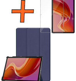 Nomfy Nomfy Lenovo Tab M11 Hoesje Met Screenprotector - Donkerblauw