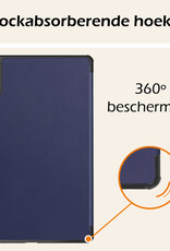Nomfy Hoes Geschikt voor Lenovo Tab M11 Hoes Tri-fold Tablet Hoesje Case Met Screenprotector - Hoesje Geschikt voor Lenovo Tab M11 (11 inch) Hoesje Hardcover Bookcase - Donkerblauw