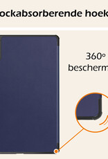 Nomfy Lenovo Tab M11 Hoes Book Case Cover Met Screenprotector - Lenovo Tab M11 Book Case - Lenovo Tab M11 Hoesje Met Beschermglas - Donker Blauw