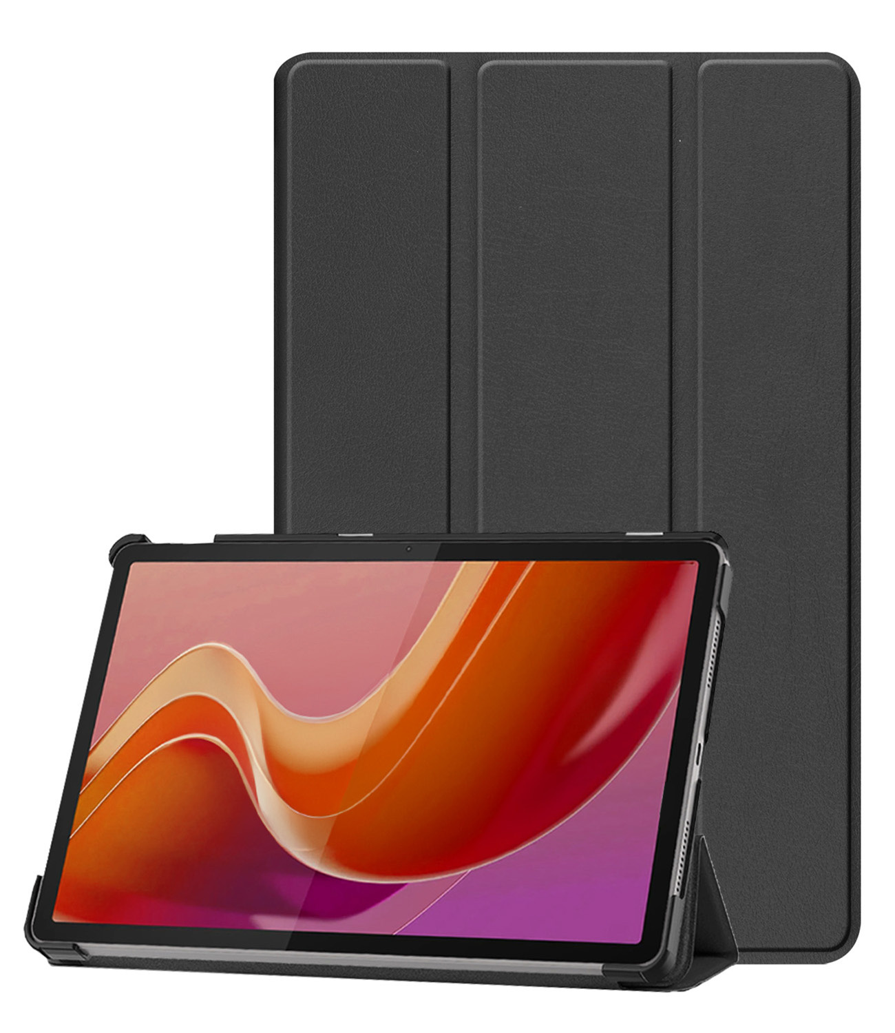 Nomfy Hoes Geschikt voor Lenovo Tab M11 Hoes Tri-fold Tablet Hoesje Case - Hoesje Geschikt voor Lenovo Tab M11 (11 inch) Hoesje Hardcover Bookcase - Zwart