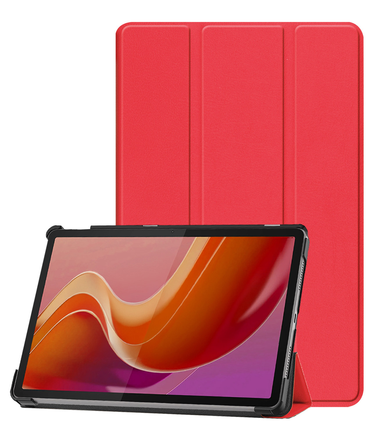 Nomfy Hoes Geschikt voor Lenovo Tab M11 Hoes Tri-fold Tablet Hoesje Case - Hoesje Geschikt voor Lenovo Tab M11 (11 inch) Hoesje Hardcover Bookcase - Rood