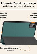 Nomfy Lenovo Tab M11 Hoesje Case - Lenovo Tab M11 Hoes Hardcover Hoesje Bookcase - Donker Groen