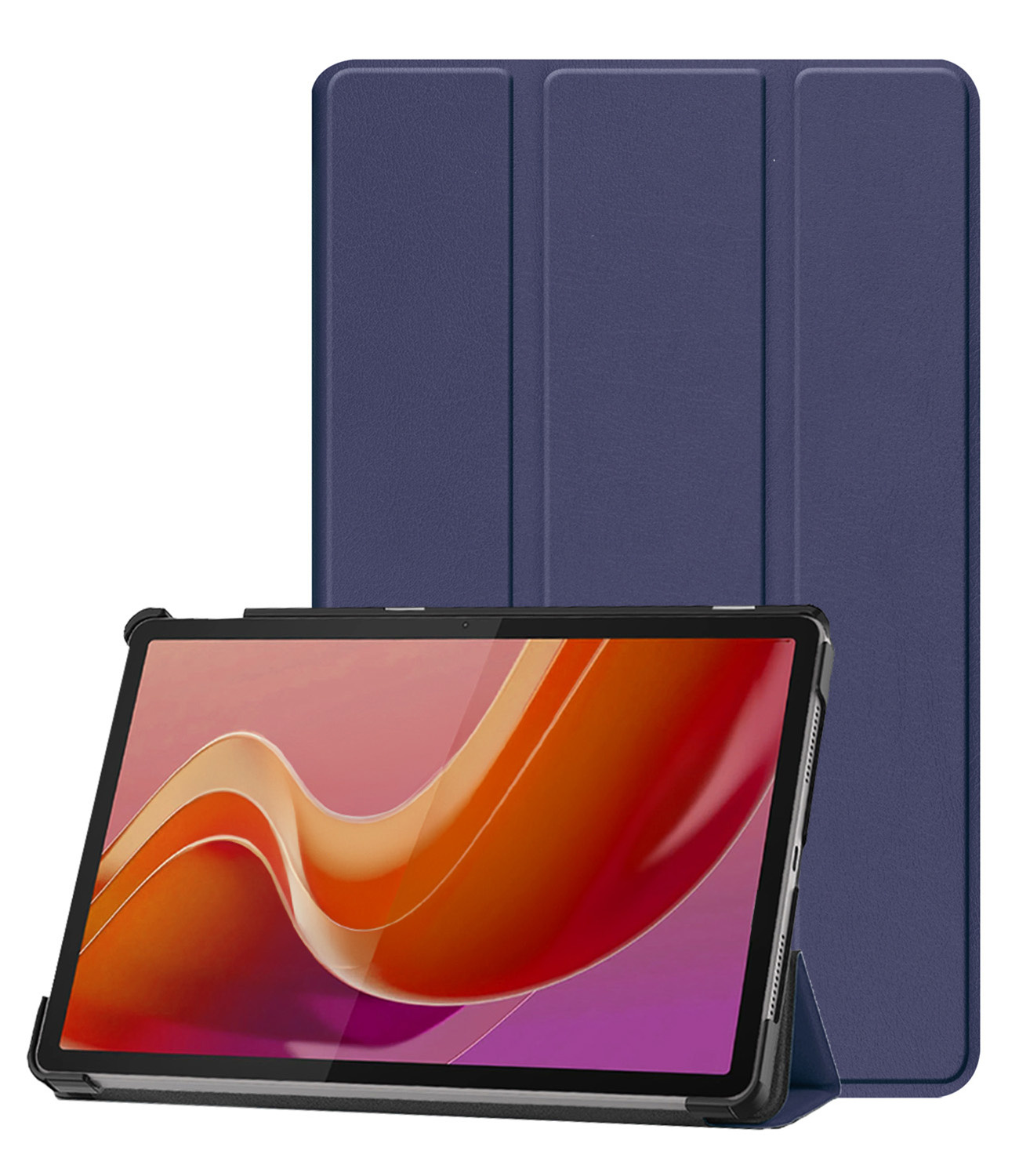 Nomfy Hoes Geschikt voor Lenovo Tab M11 Hoes Tri-fold Tablet Hoesje Case - Hoesje Geschikt voor Lenovo Tab M11 (11 inch) Hoesje Hardcover Bookcase - Donkerblauw