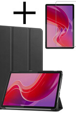 NoXx Hoesje Geschikt voor Lenovo Tab M11 Hoesje Case Hard Cover Hoes Book Case Met Screenprotector - Zwart