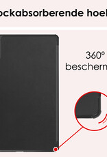 NoXx Lenovo Tab M11 Hoesje Met Screenprotector Book Case Cover Met Screen Protector - Zwart