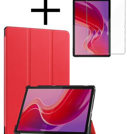 NoXx NoXx Lenovo Tab M11 Hoesje Met Screenprotector - Rood