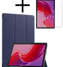 NoXx NoXx Lenovo Tab M11 Hoesje Met Screenprotector - Donkerblauw