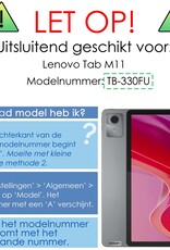 NoXx Hoesje Geschikt voor Lenovo Tab M11 Hoesje Case Hard Cover Hoes Book Case Met Screenprotector - Donkerblauw