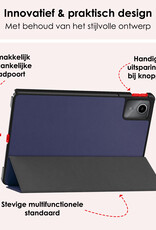 NoXx Hoesje Geschikt voor Lenovo Tab M11 Hoesje Case Hard Cover Hoes Book Case Met Screenprotector - Donkerblauw