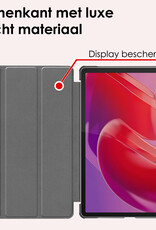 NoXx Hoesje Geschikt voor Lenovo Tab M11 Hoesje Case Hard Cover Hoes Book Case Met Screenprotector - Donkerblauw