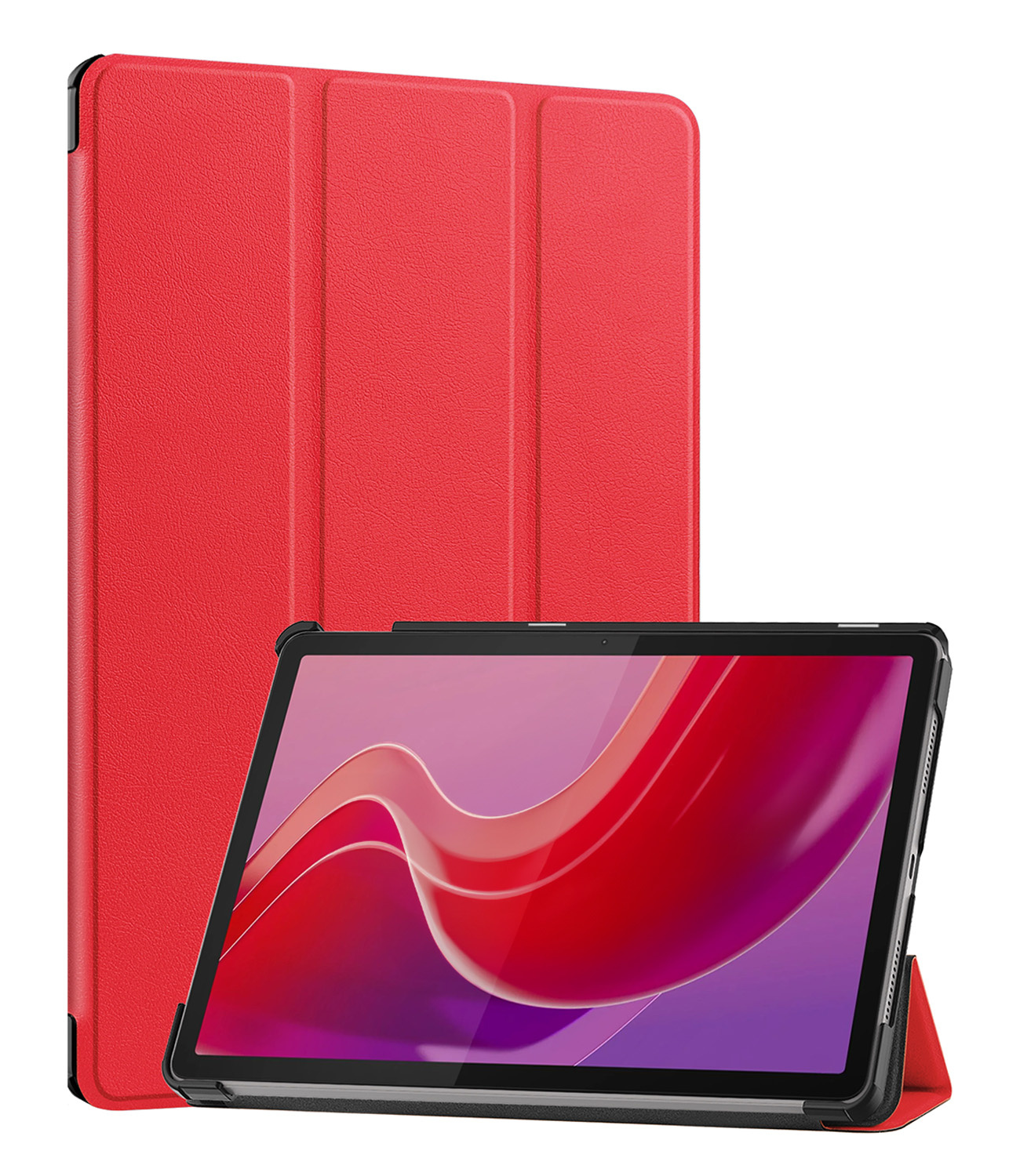 NoXx Hoesje Geschikt voor Lenovo Tab M11 Hoesje Case Hard Cover Hoes Book Case - Rood