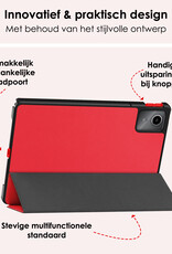 NoXx Hoesje Geschikt voor Lenovo Tab M11 Hoesje Case Hard Cover Hoes Book Case - Rood