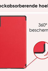 NoXx Hoesje Geschikt voor Lenovo Tab M11 Hoesje Case Hard Cover Hoes Book Case - Rood