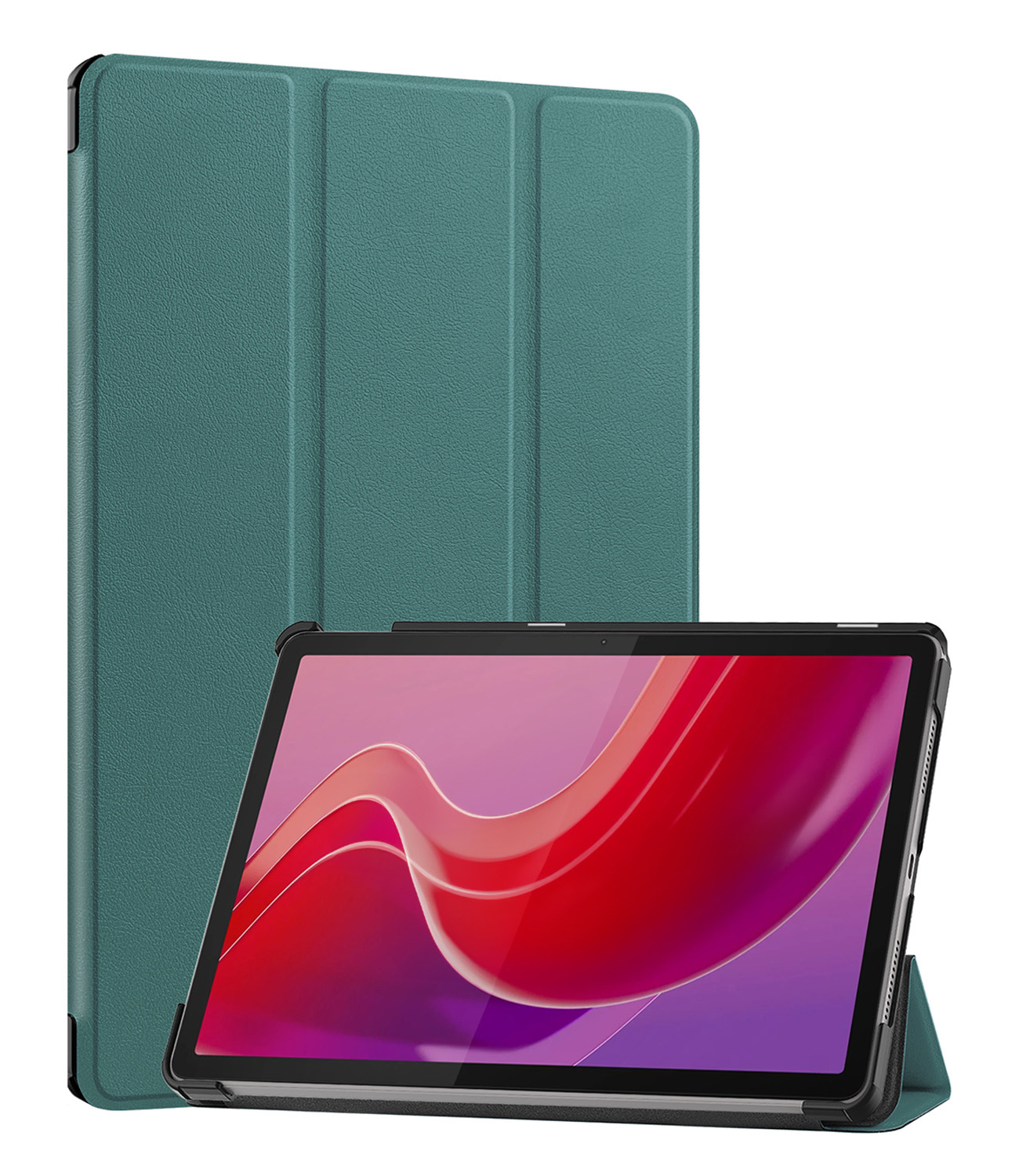 NoXx Hoesje Geschikt voor Lenovo Tab M11 Hoesje Case Hard Cover Hoes Book Case - Donkergroen