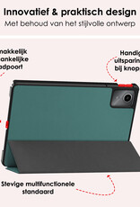 NoXx Hoesje Geschikt voor Lenovo Tab M11 Hoesje Case Hard Cover Hoes Book Case - Donkergroen