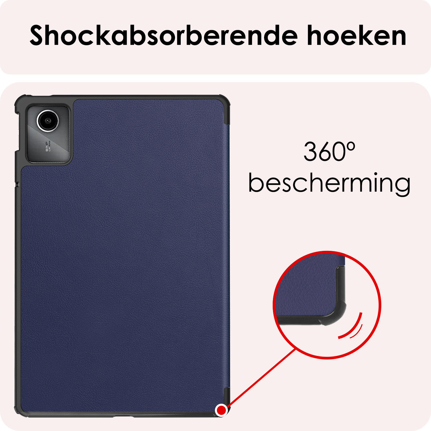 NoXx Hoesje Geschikt voor Lenovo Tab M11 Hoesje Case Hard Cover Hoes Book Case - Donkerblauw